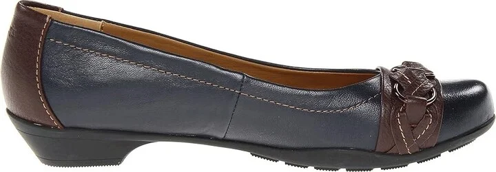 Comfortiva Posie - Soft Spots Women's Slip on Shoes Navy/Chocolate Velvet Sheep Nappa : 7 M (B), Leather - Image 8