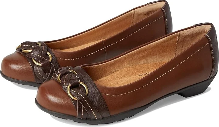 Comfortiva Posie - Soft Spots Women's Slip on Shoes Tobacco Silk Sheep Ionic : 6.5 M (B), Leather