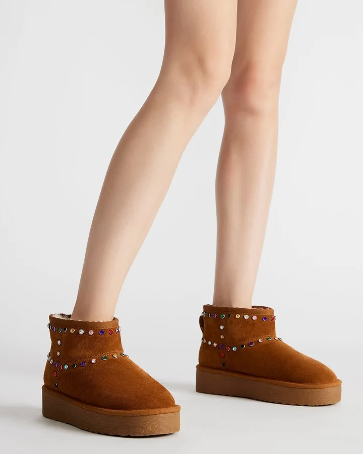 Comfy Chestnut Suede Rhinestones - Image 2