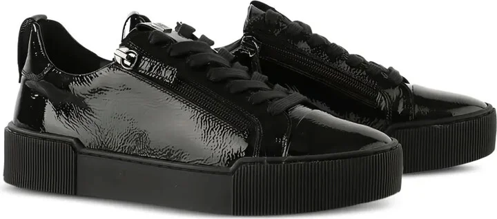 Comfy patent-leather lace-up sneakers - Image 2
