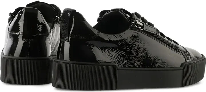 Comfy patent-leather lace-up sneakers - Image 3
