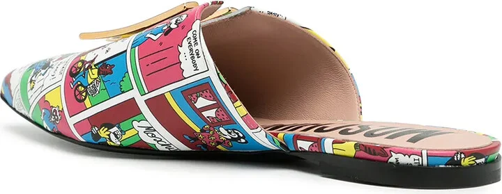 Comics-Print Flat Slippers - Image 3