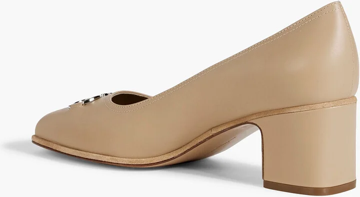 Comiso 55 embellished leather pumps - Image 3