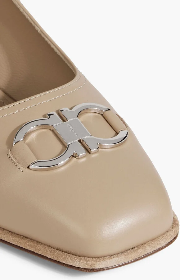 Comiso 55 embellished leather pumps - Image 4