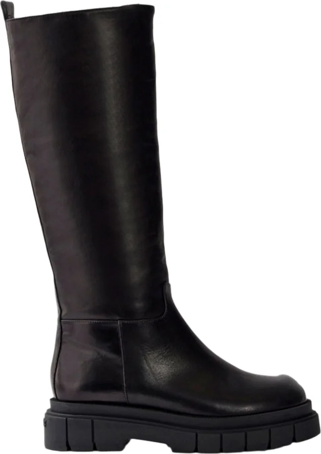 Commander Shearling-lined Lug Sole (r) Leather Boot For Women