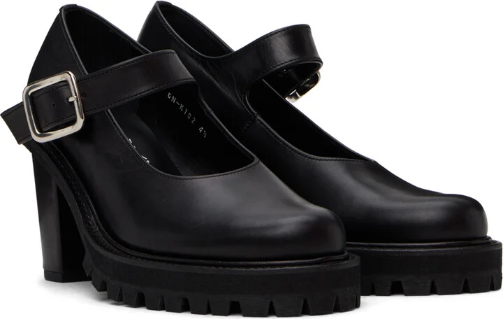 Comme des Garçons Black Mary Jane Kids Love Gaite Edition Heels - Image 4