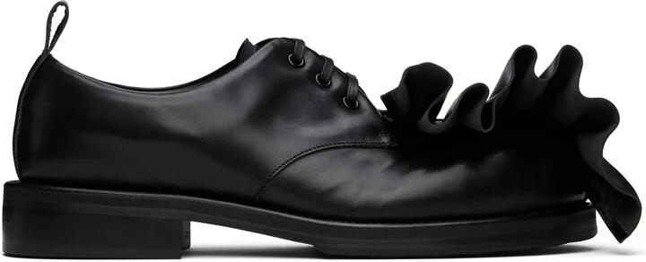 Comme des Garçons Homme Plus Black KIDS LOVE GAITE Edition Frilled Derbys
