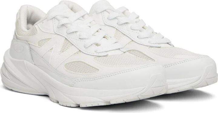 Comme des Garçons Homme White New Balance Edition Made in USA 990v6 Sneakers - Image 4