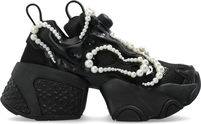 Comme des Garçons Noir Kei Ninomiya Embelliished Lace-Up Sneakers