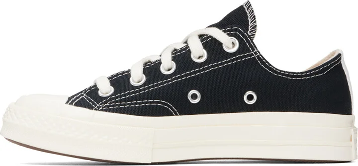 COMME des GARÇONS PLAY Black Converse Edition Chuck 70 CDG OX Sneakers - Image 3
