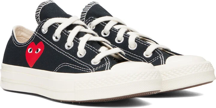 COMME des GARÇONS PLAY Black Converse Edition Chuck 70 CDG OX Sneakers - Image 4