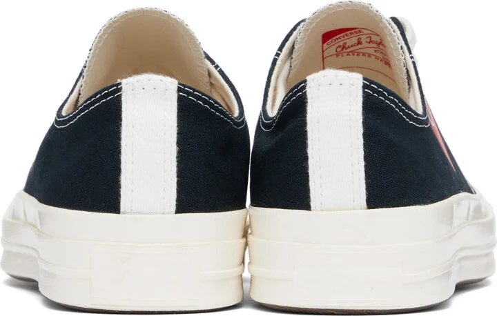 COMME des GARÇONS PLAY Black Converse Edition Chuck 70 OG Single Heart Sneakers - Image 2