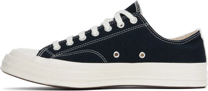 COMME des GARÇONS PLAY Black Converse Edition Chuck 70 OG Single Heart Sneakers - Image 3