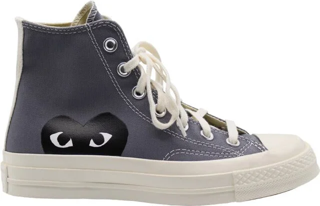 Comme Des Garçons Play Black Heart Chuck 70 In Gray Shoes