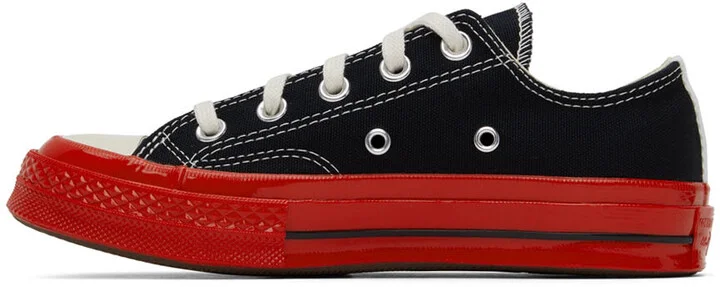 COMME des GARÇONS PLAY Black & Red Converse Edition Chuck 70 Low-Top Sneakers - Image 3