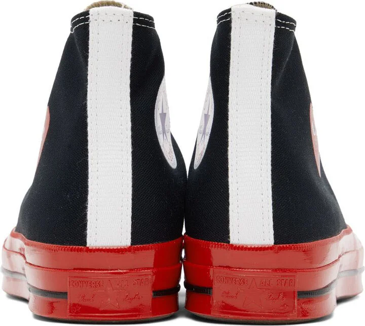 COMME des GARÇONS PLAY Black & Red Converse Edition Chuck 70 Sneakers - Image 2