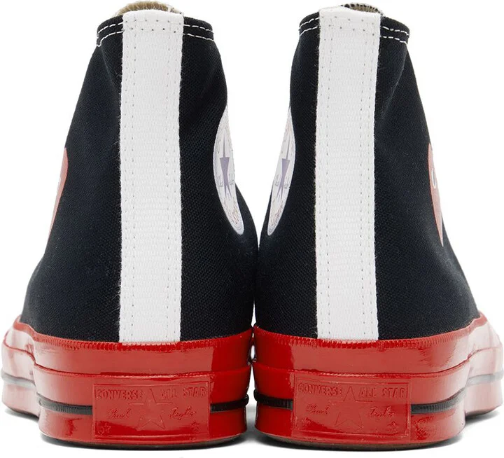 COMME des GARÇONS PLAY Black & Red Converse Edition Chuck 70 Sneakers - Image 2