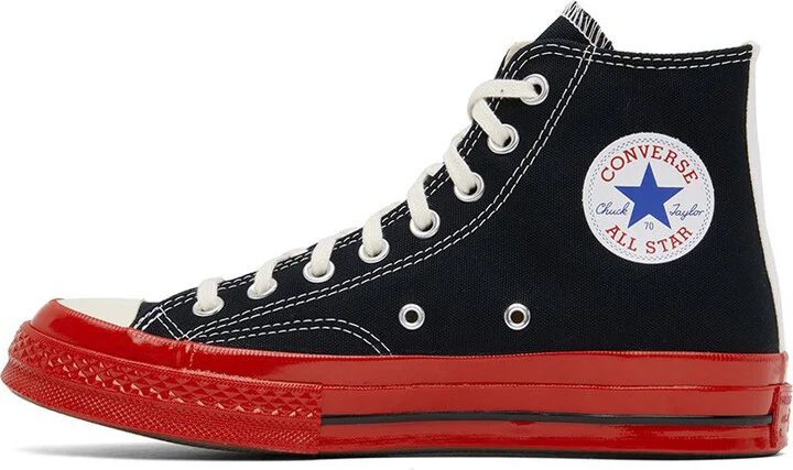 COMME des GARÇONS PLAY Black & Red Converse Edition Chuck 70 Sneakers - Image 3