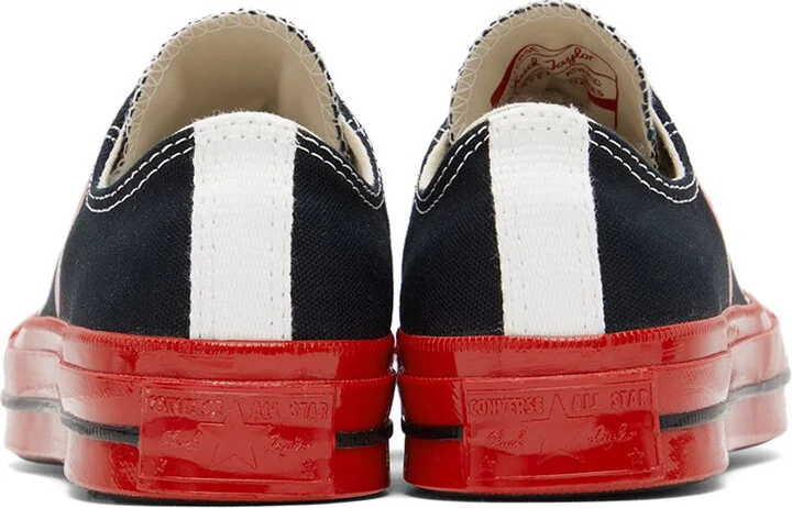 COMME des GARÇONS PLAY Black & Red Converse Edition Chuck 70 Sneakers - Image 2