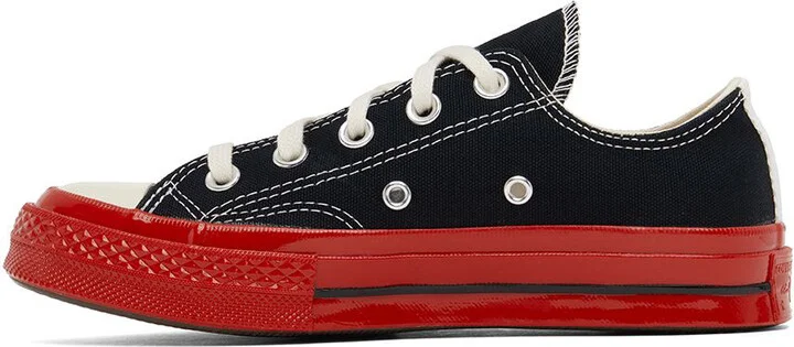 COMME des GARÇONS PLAY Black & Red Converse Edition Chuck 70 Sneakers - Image 3
