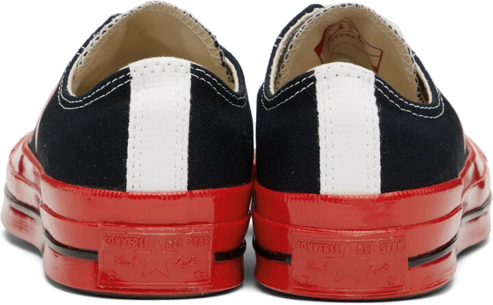 COMME des GARÇONS PLAY Black & Red Converse Edition Chuck 70 Sneakers - Image 2