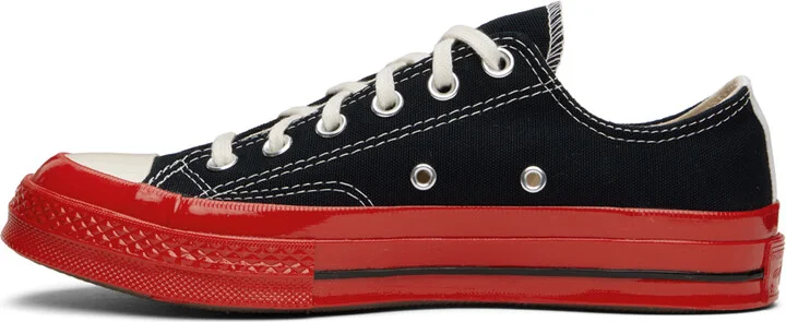 COMME des GARÇONS PLAY Black & Red Converse Edition Chuck 70 Sneakers - Image 3