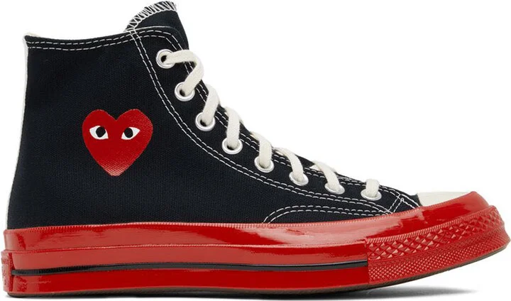 COMME des GARÇONS PLAY Black & Red Converse Edition Chuck 70 Sneakers