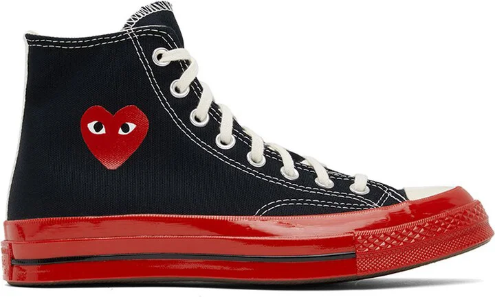 COMME des GARÇONS PLAY Black & Red Converse Edition Chuck 70 Sneakers