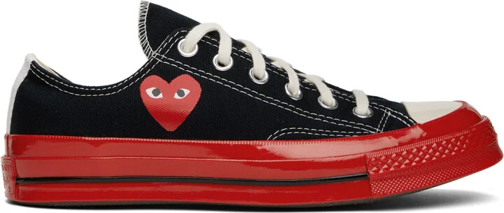 COMME des GARÇONS PLAY Black & Red Converse Edition Chuck 70 Sneakers
