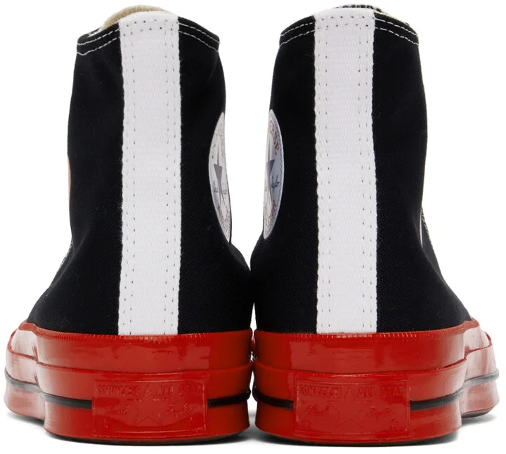 COMME des GARÇONS PLAY Black & Red Converse Edition PLAY Sneakers - Image 2