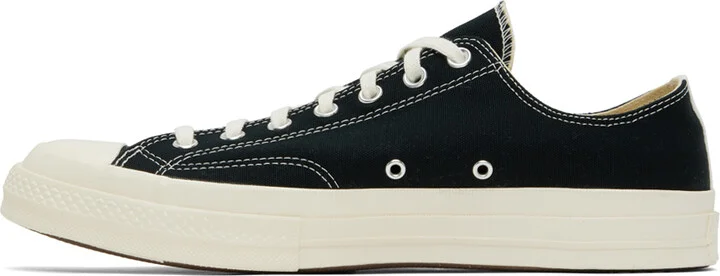 COMME des GARÇONS PLAY Black & White Converse Edition PLAY Chuck 70 Low-Top Sneakers - Image 3
