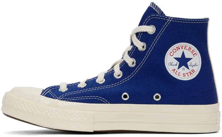 COMME des GARÇONS PLAY Blue Converse Edition Half Heart Chuck 70 Sneakers - Image 3