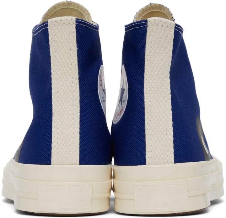 COMME des GARÇONS PLAY Blue Converse Edition Half Heart Chuck 70 Sneakers - Image 4
