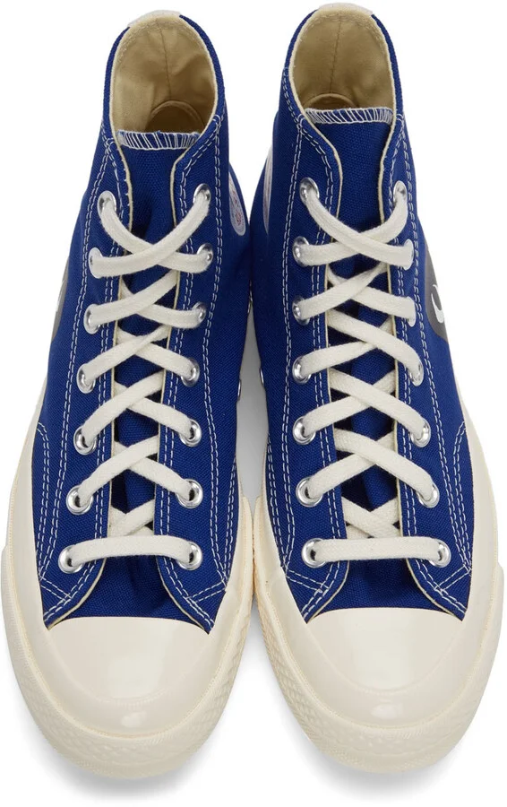 COMME des GARÇONS PLAY Blue Converse Edition Half Heart Chuck 70 Sneakers - Image 5