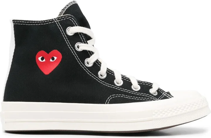 Comme Des Garçons Play C70 Hi Top Small Red Heart Shoes