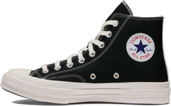 Comme Des Garçons Play Chuck `70 Small Red Heart High Sneakers - Image 4