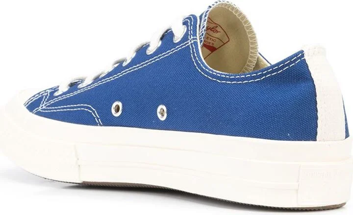 Comme Des Garçons Play Cotton Sneakers In Blue - Image 3