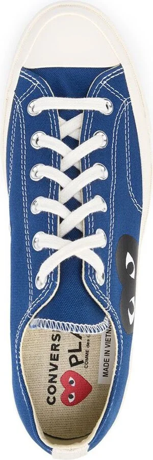 Comme Des Garçons Play Cotton Sneakers In Blue - Image 4