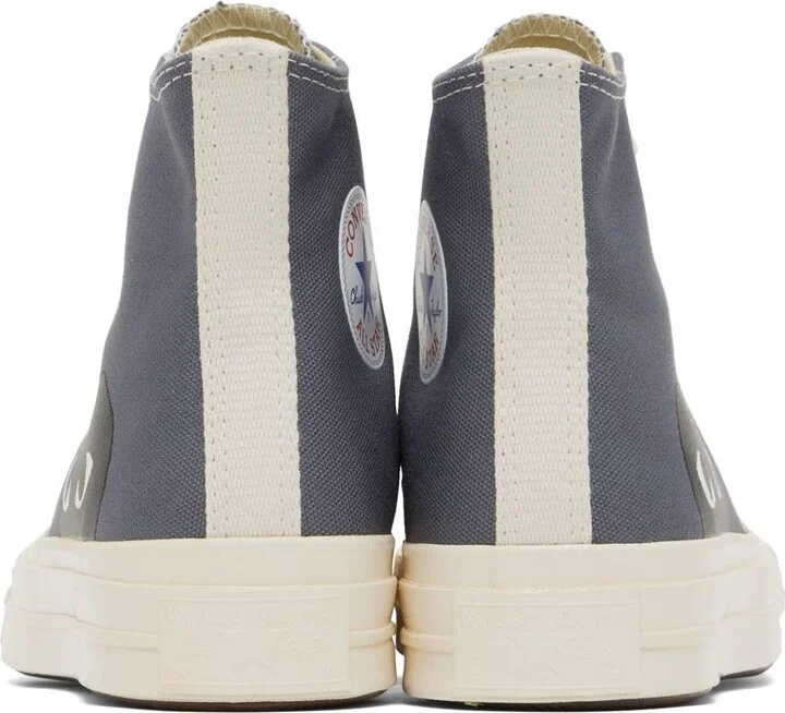 COMME des GARÇONS PLAY Gray Converse Edition Half Heart Chuck 70 Sneakers - Image 2