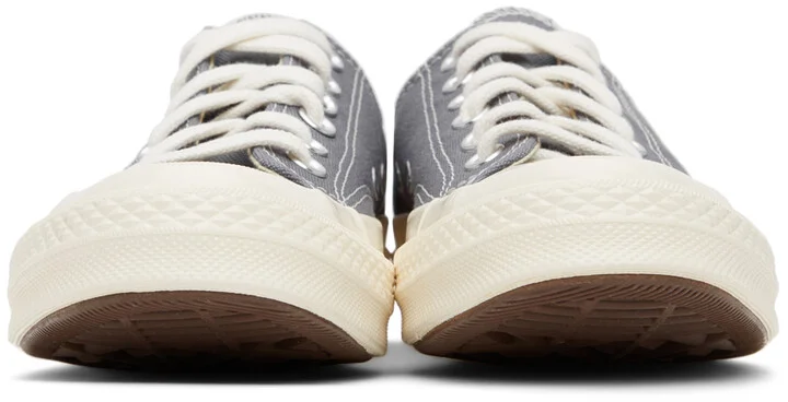 COMME des GARÇONS PLAY Grey Converse Edition Half Heart Chuck 70 Low Sneakers - Image 2