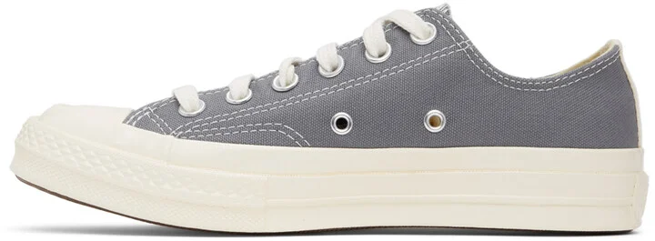 COMME des GARÇONS PLAY Grey Converse Edition Half Heart Chuck 70 Low Sneakers - Image 3