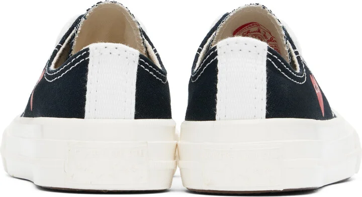 COMME des GARÇONS PLAY Kids Black Converse Edition Chuck 70 OG Single Heart Low Top Sneakers - Image 2