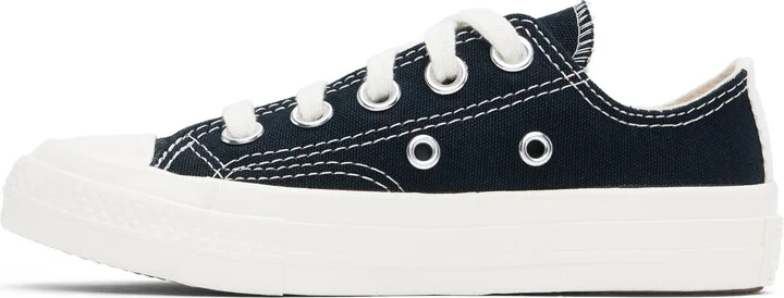 COMME des GARÇONS PLAY Kids Black Converse Edition Chuck 70 OG Single Heart Low Top Sneakers - Image 3
