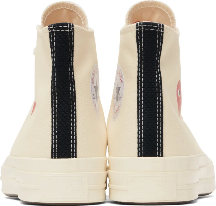 COMME des GARÇONS PLAY Off-White Converse Edition Chuck 70 CDG Hi Sneakers - Image 2