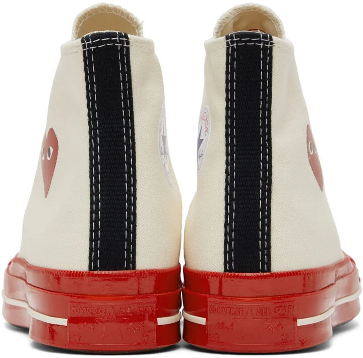 COMME des GARÇONS PLAY Off-White Converse Edition Chuck 70 High-Top Sneakers - Image 2