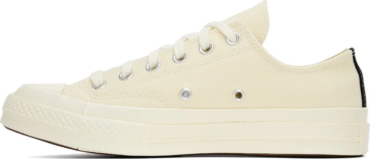 COMME des GARÇONS PLAY Off-White Converse Edition Chuck 70 Low Top Sneakers - Image 3