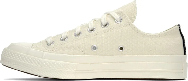 COMME des GARÇONS PLAY Off-White Converse Edition Chuck 70 Low Top Sneakers - Image 3