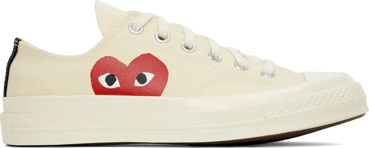 COMME des GARÇONS PLAY Off-White Converse Edition Chuck 70 Low Top Sneakers