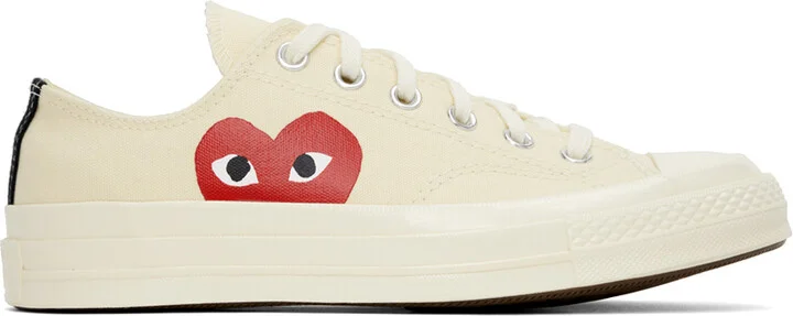 COMME des GARÇONS PLAY Off-White Converse Edition Chuck 70 Low Top Sneakers