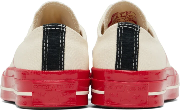 COMME des GARÇONS PLAY Off-White Converse Edition Chuck 70 Sneakers - Image 2